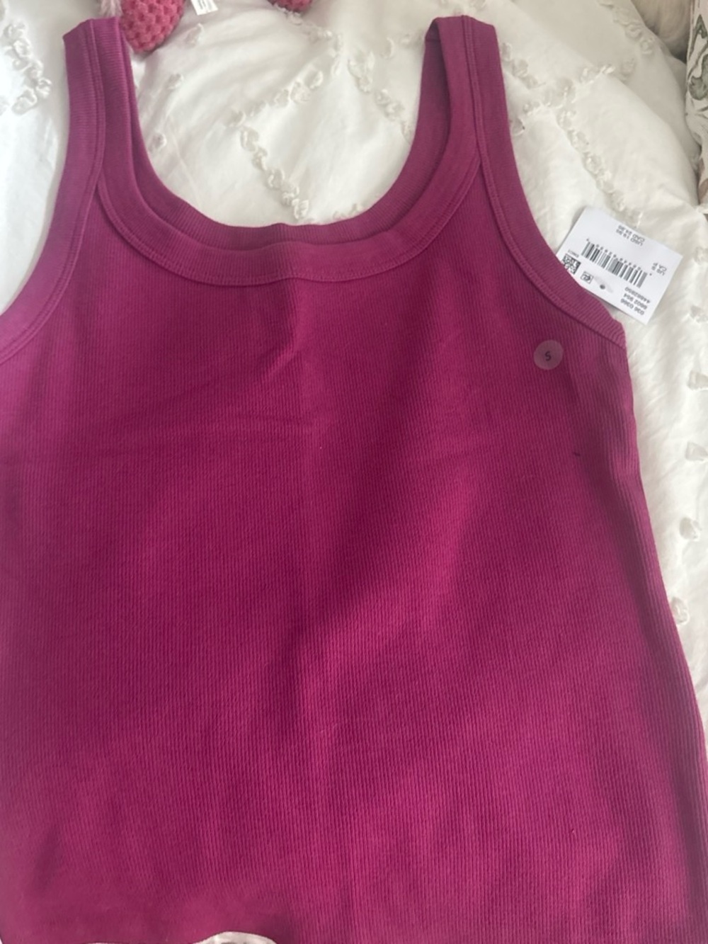 American Eagle Outfitters Ribbed Tank Top - Berry Pink